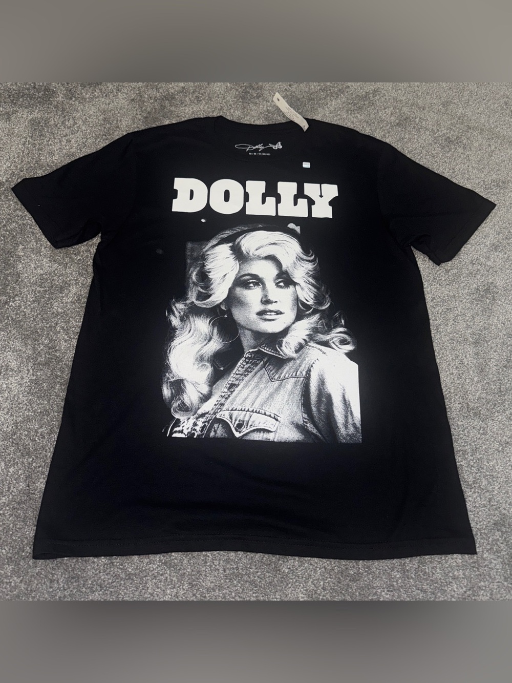 Dolly Parton Original Black Graphic T-Shirt, Size M (38/40)